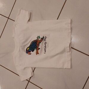 4/$30 White Parrot Tee - Size XS (Youth)